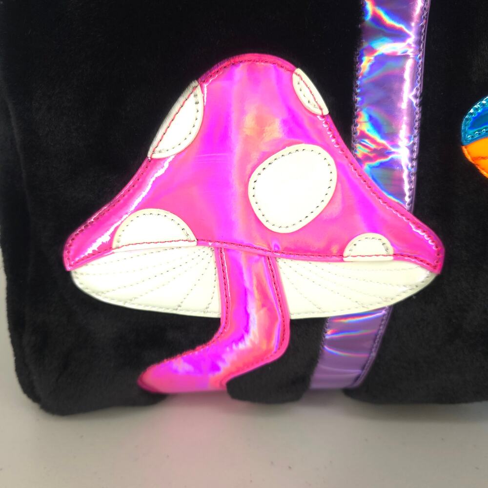 Dolls Kill Current Mood Lost in Wonderland Fuzzy Weekender Bag New - Picture 2 of 15